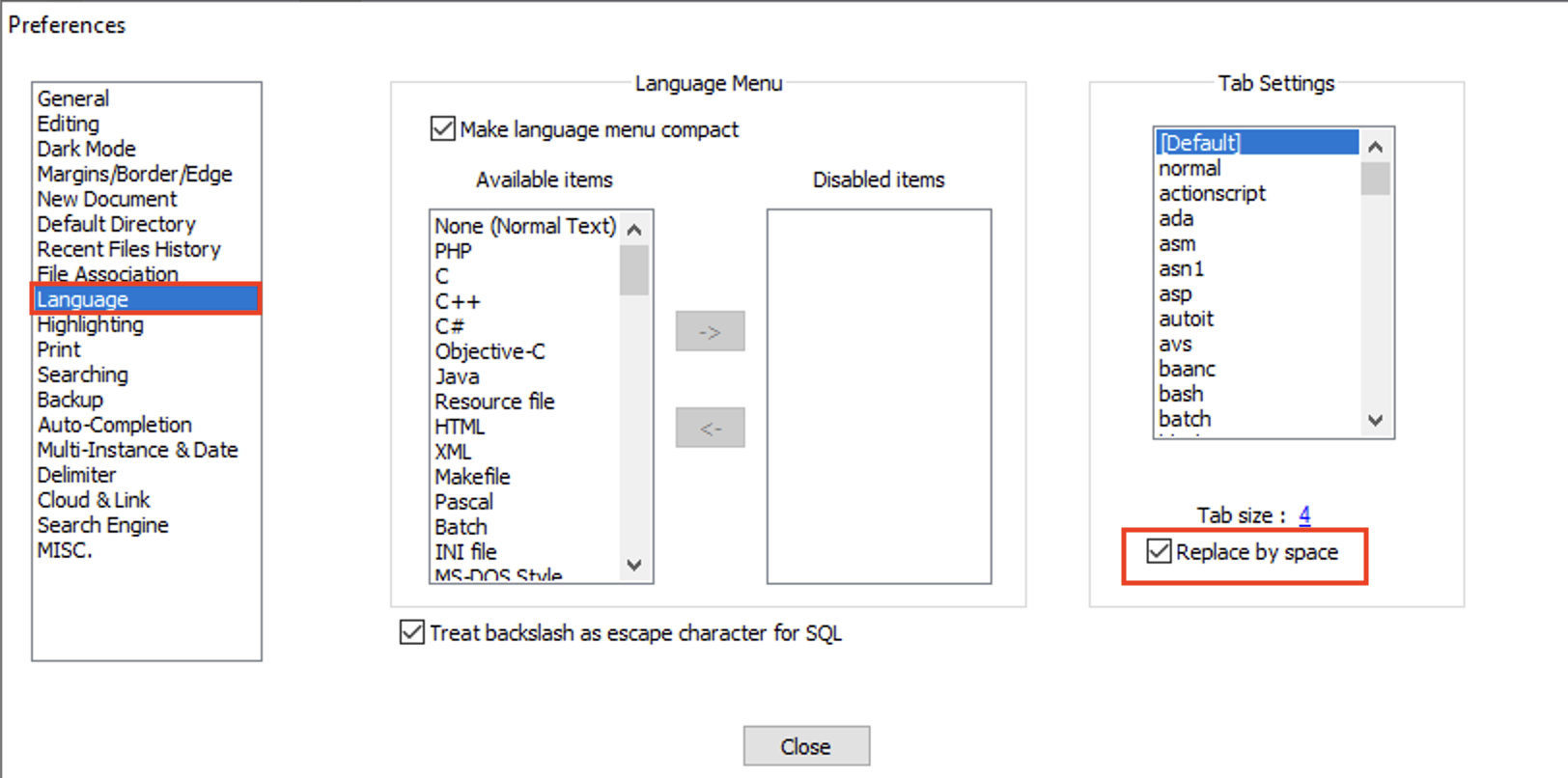 Multiple ways to Convert tabs with spaces in Notepad++ | Code2care
