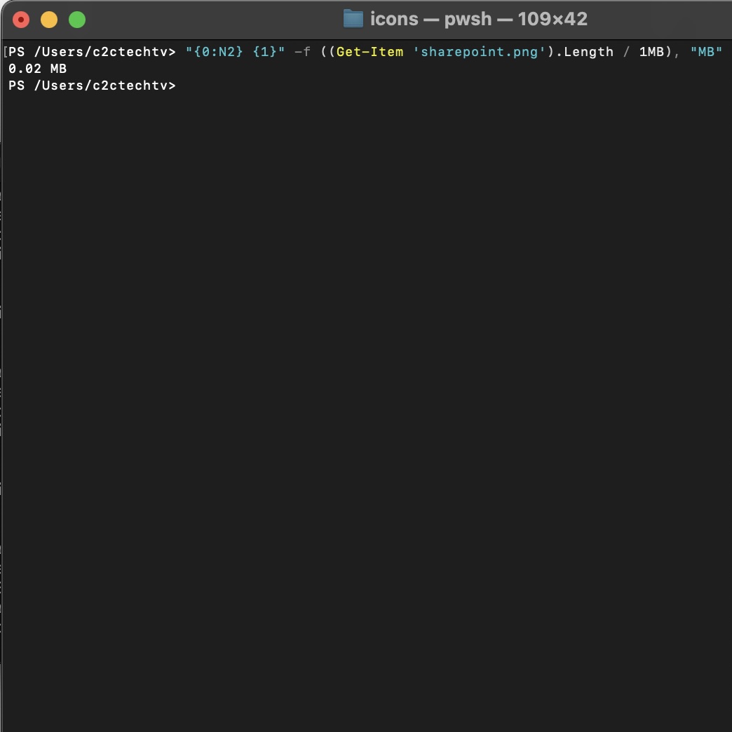 Get FIle Size using PowerShell