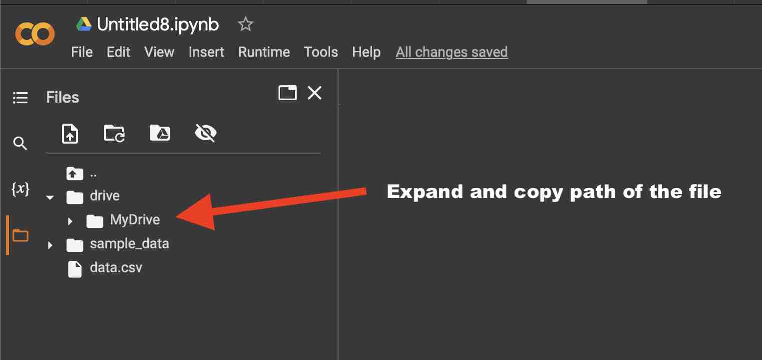 Google Colab: How to read file from Google Drive | Code2care