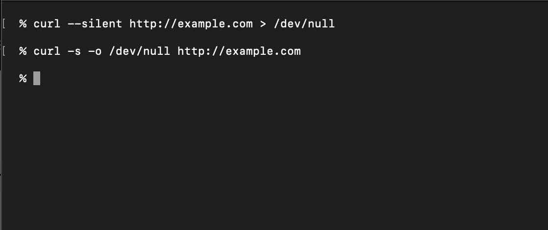 Hide cURL Outputs and Errors on Terminal | Code2care