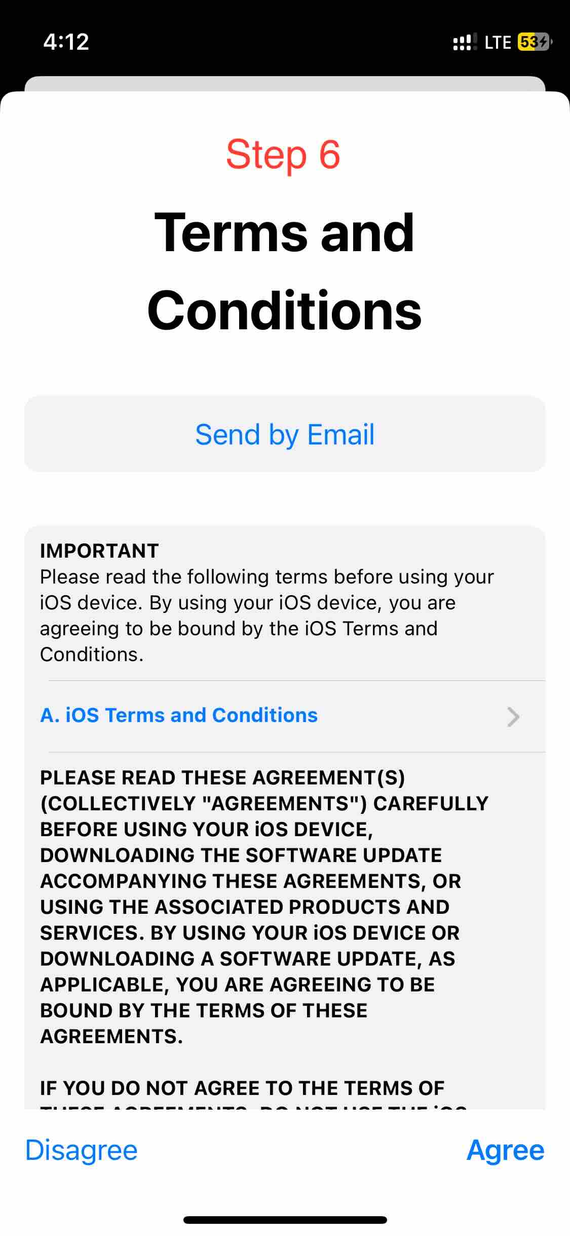 Step 6 - Accept - Terms and Conditions