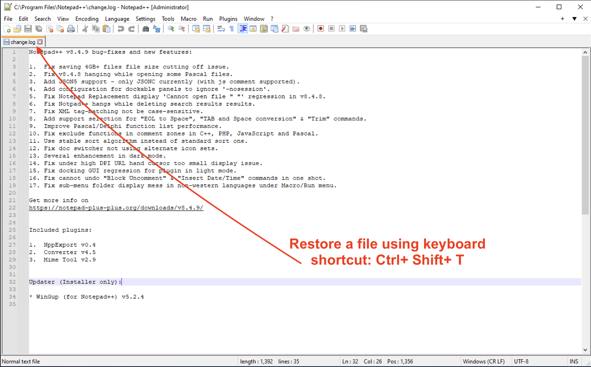 How to restore closed file in Notepad++ | Code2care
