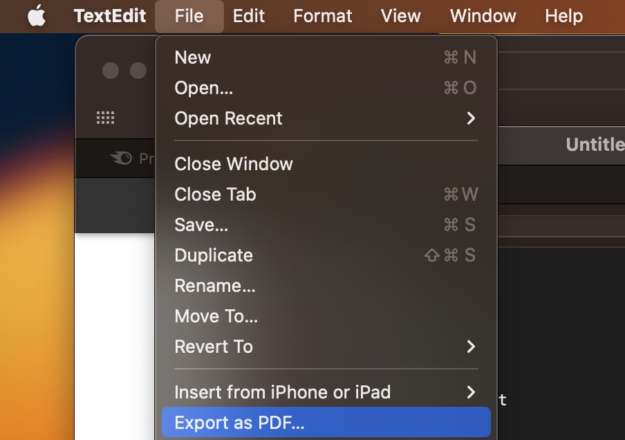 Save TextEdit file as a PDF | Code2care