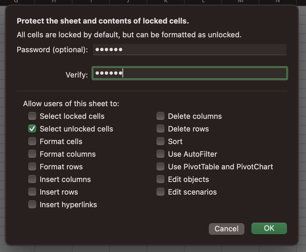 How to lock cells in Microsoft Excel for Mac | Code2care