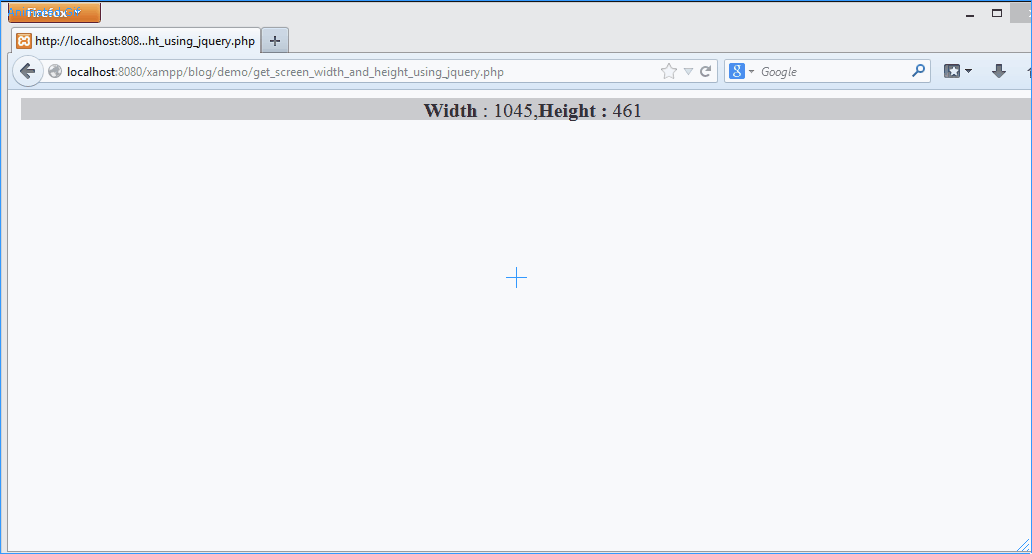 Get Browser width and height using jQuery