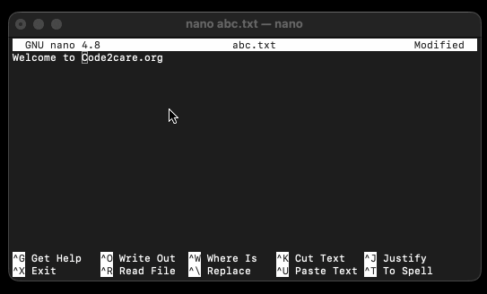 How to Cut Copy and Paste in Nano Text Editor | Code2care