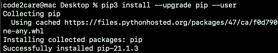 upgrade pip package