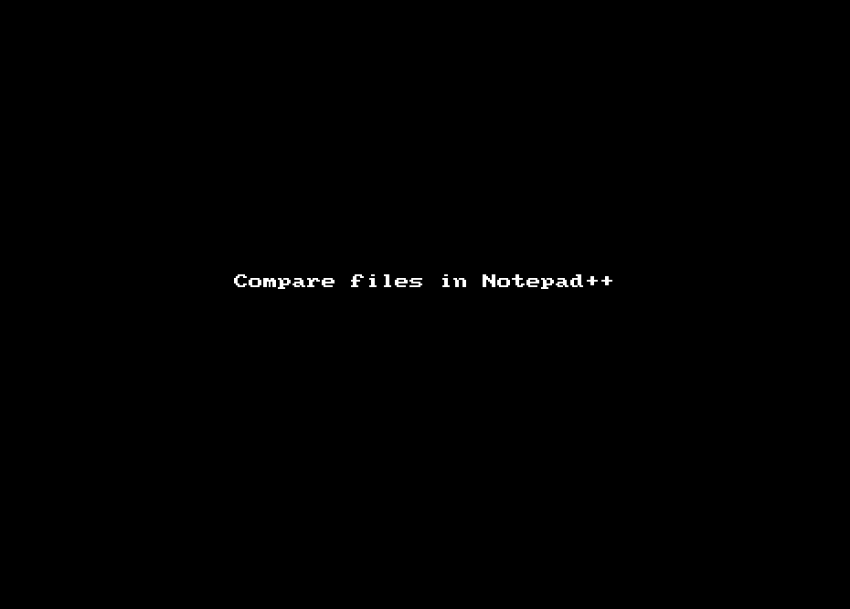 Compare two files in Notepad++