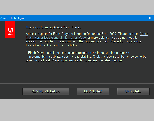 how to uninstall flash player