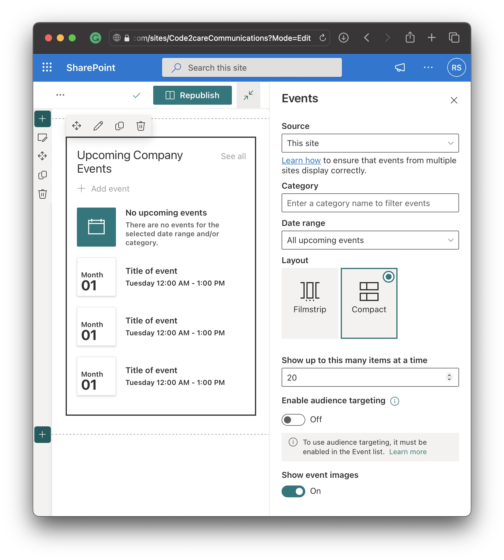 Add Calendar to SharePoint Site (Office 365)