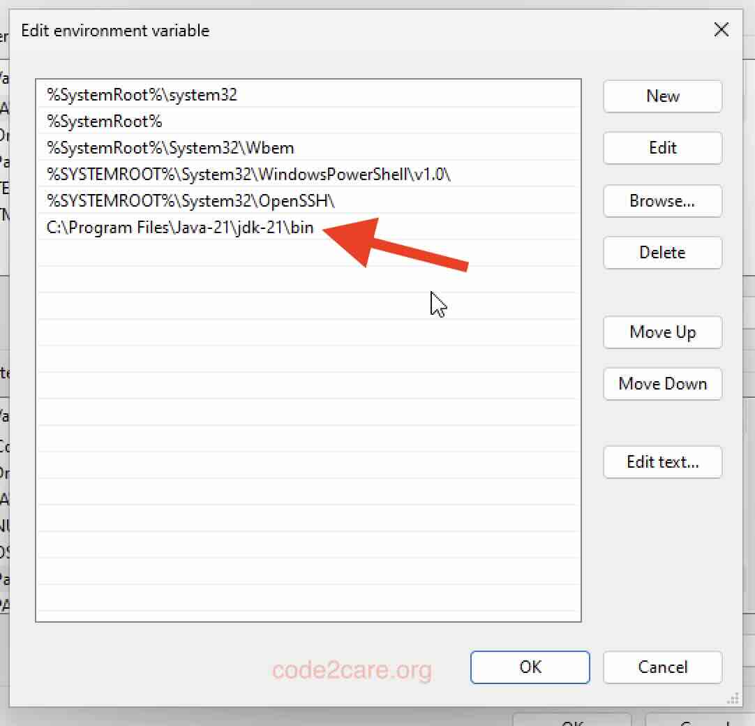 Steps to Install Java 21 (LTS JDK) on Windows 11 | Code2care