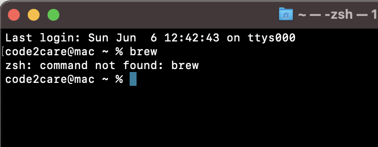 zsh: command not found: brew
