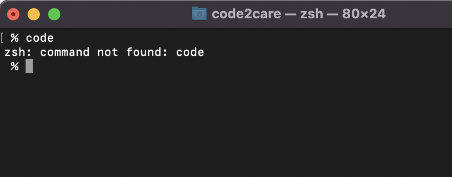 Resolve - Zsh: Command Not Found: Code - Code2Care 2023